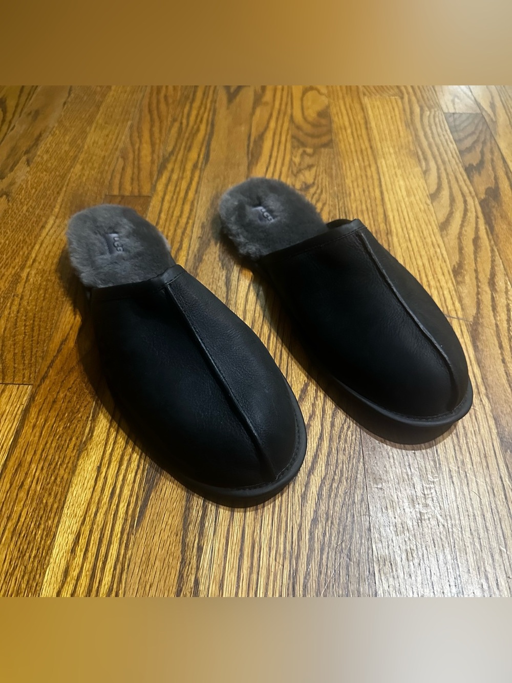 Ugg leather scuff slippers